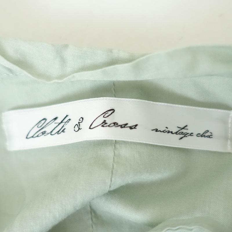 CLOTH&CROSS 【美品】クロス＆クロス *スキッパーネックコットンリボン