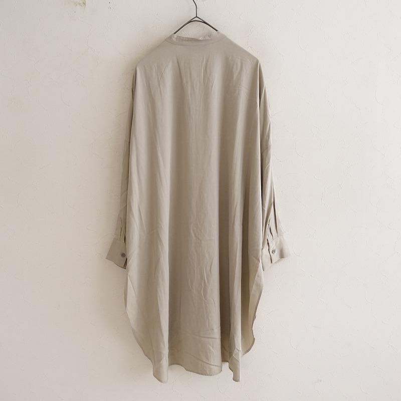 美品】ミズイロインド mizuiro-ind *バンドカラーロングシャツ