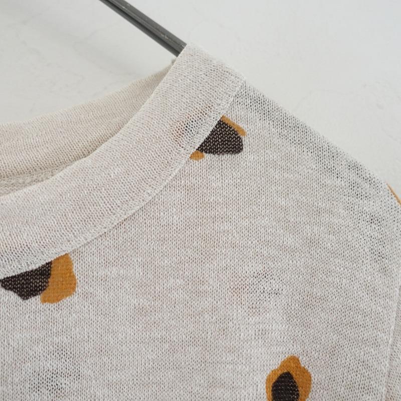 45R フォーティファイブアール *ギマコットンニットプリント半袖