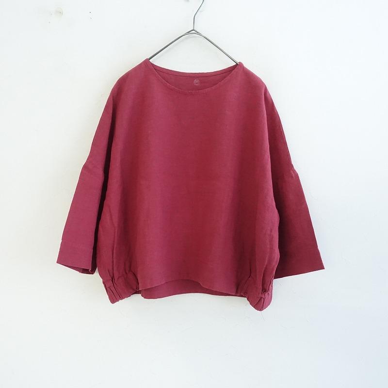 YAMMA ヤンマ産業 *リネン布帛サイドゴムワイドプルオーバー*ダーク 