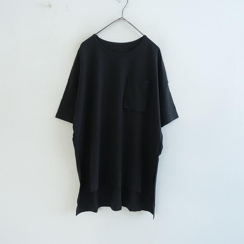 モトミ motomi.m*オーバーサイズマチ付きポケットジャージーTシャツ