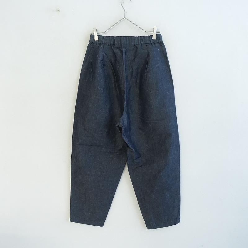 リネン混*デザインテーパードパンツ　handmade 生成り リネン混*デザインテーパードパンツ handmade 生成り