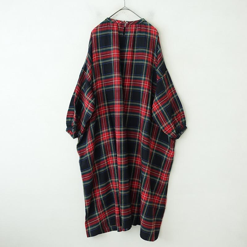 ICHI Antiquites ウールガーゼタータンチェックワンピース 中古・古着通販】ichi Antiquite's (イチ アンティークス