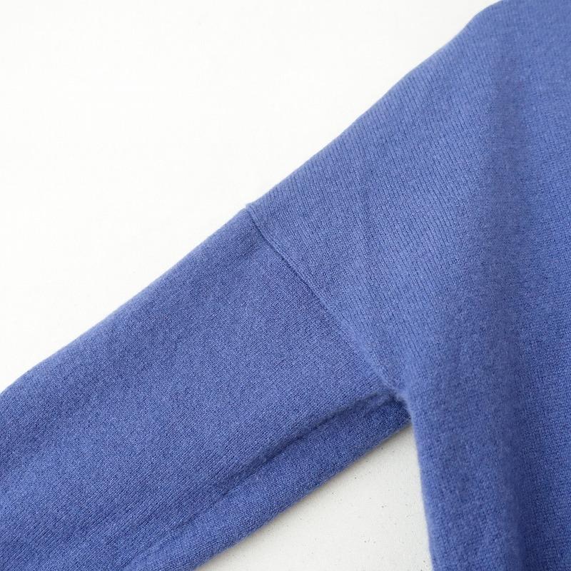 ICB（アイシービー） *ウールカシミヤニットVネックセーター*Sブルー