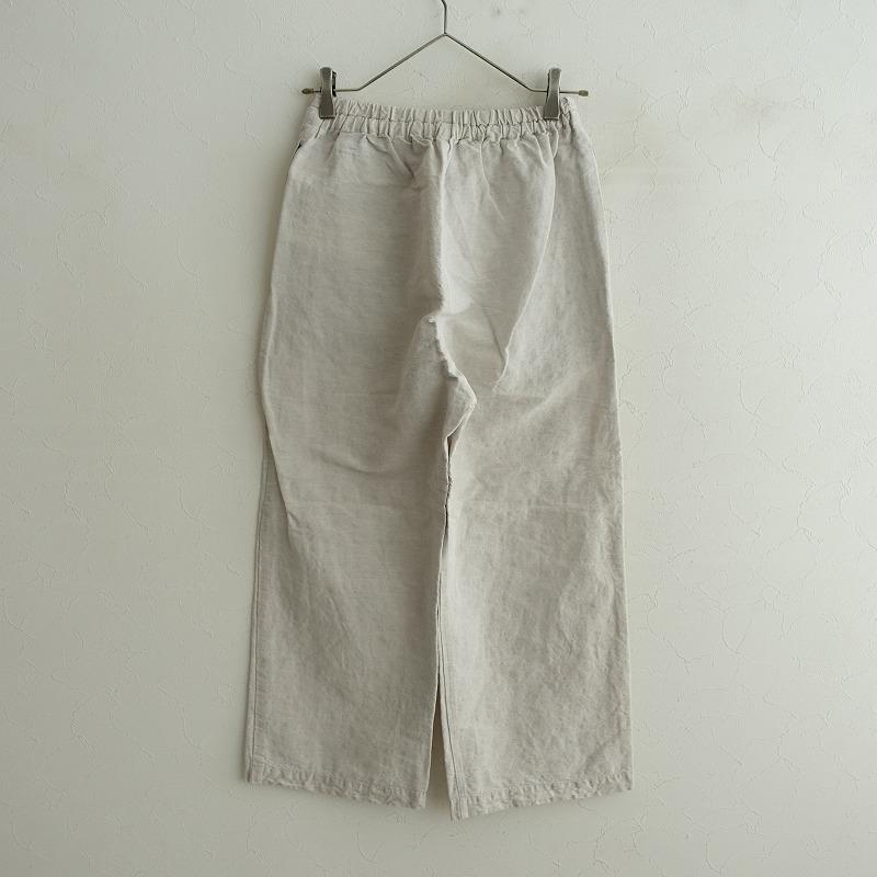 中川政七商店/リネンパンツホワイトL美品 中川政七商店 【定価1.9万】中川政七商店 *播州織の高密度ワイドパンツ