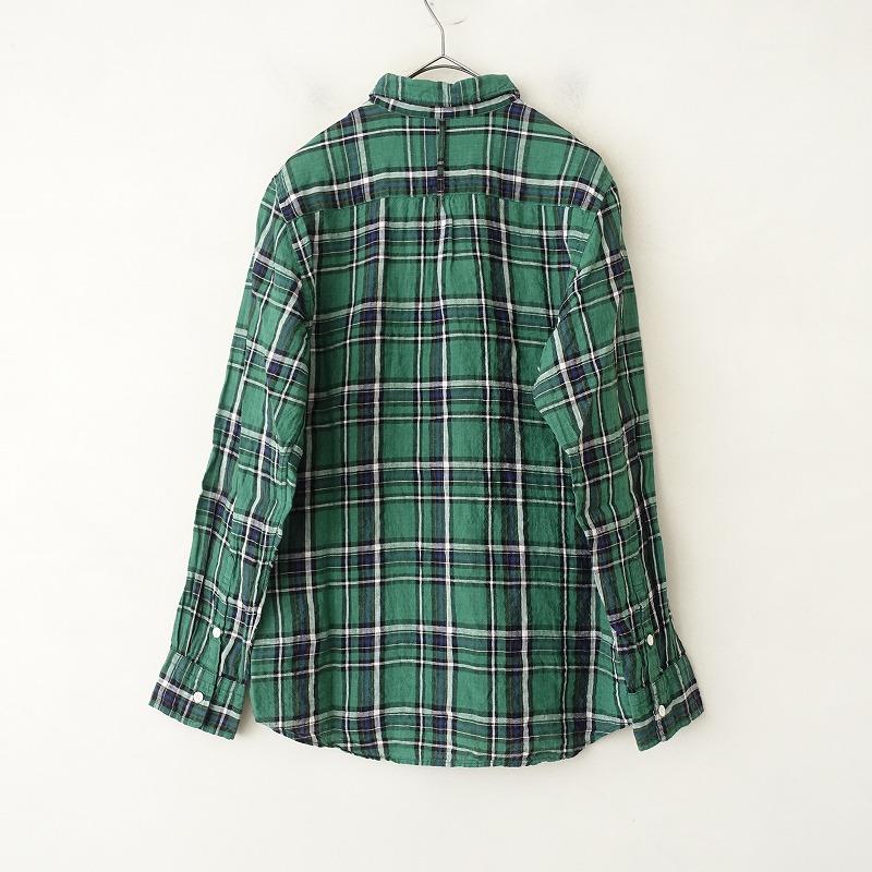 オールドマンズテーラー タータンチェックシャツ オールドマンズテーラー R&D.M.Co- *リネンタータンチェックシャツ*M