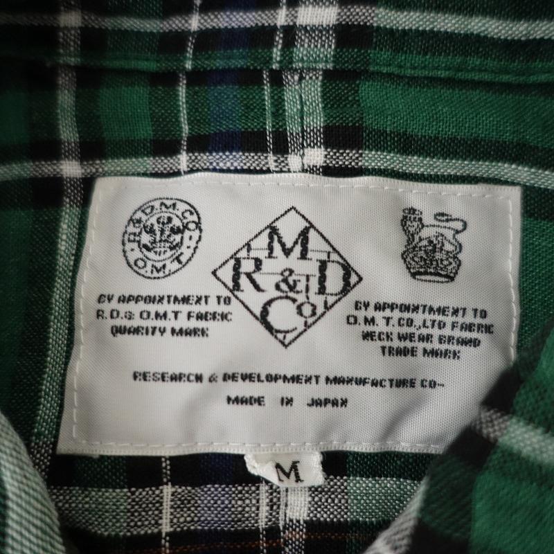 オールドマンズテーラー R&D.M.Co- *リネンタータンチェックシャツ*M