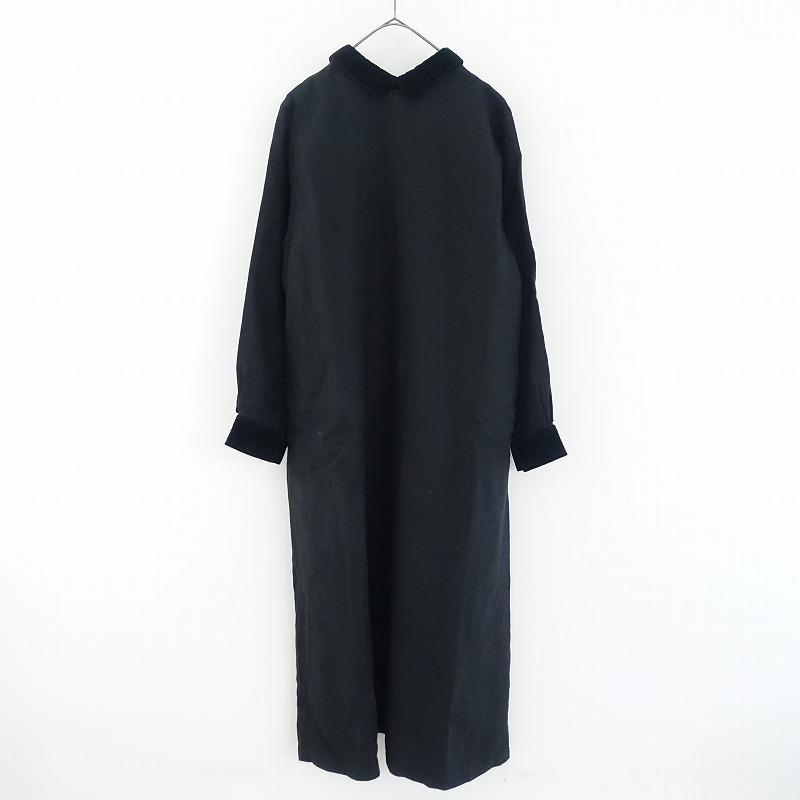 nest Robe（ネストローブ） *ベルベットコンビリネンロングワンピース 