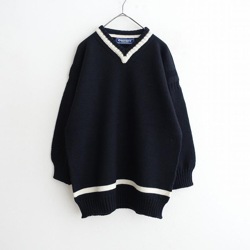 Guernsey Woollens ガンジーウーレンズ WOOLLENS *Vネックライン