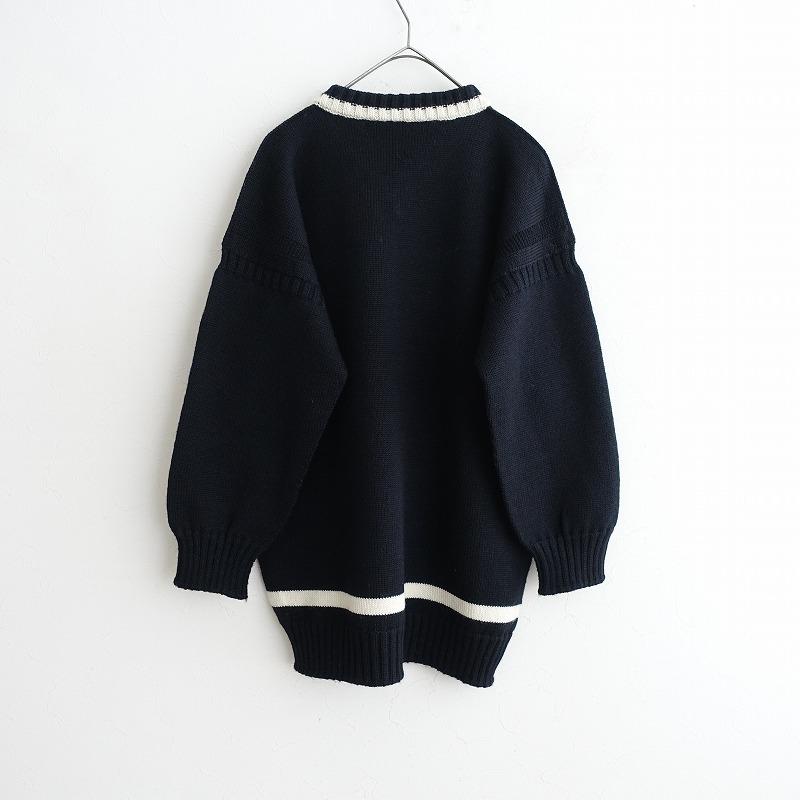 ガンジーウーレンズ＊Vネックラインセーター ニット サイズ36 Guernsey