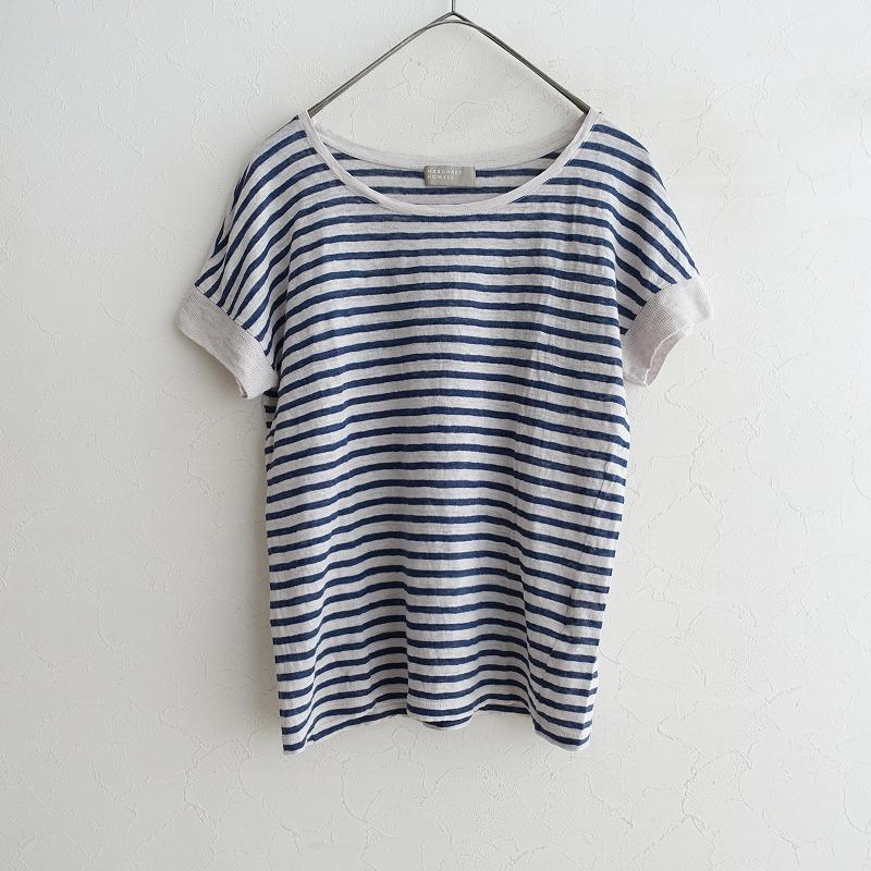 MARGARET HOWELL マーガレットハウエル *ボーダーリネンカットソープル  