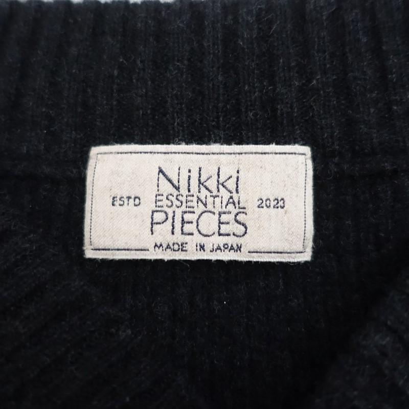 2024AW/定価3.7万】Nikki ESSENTIAL PIECES*Vネックウールアゼ編みプル