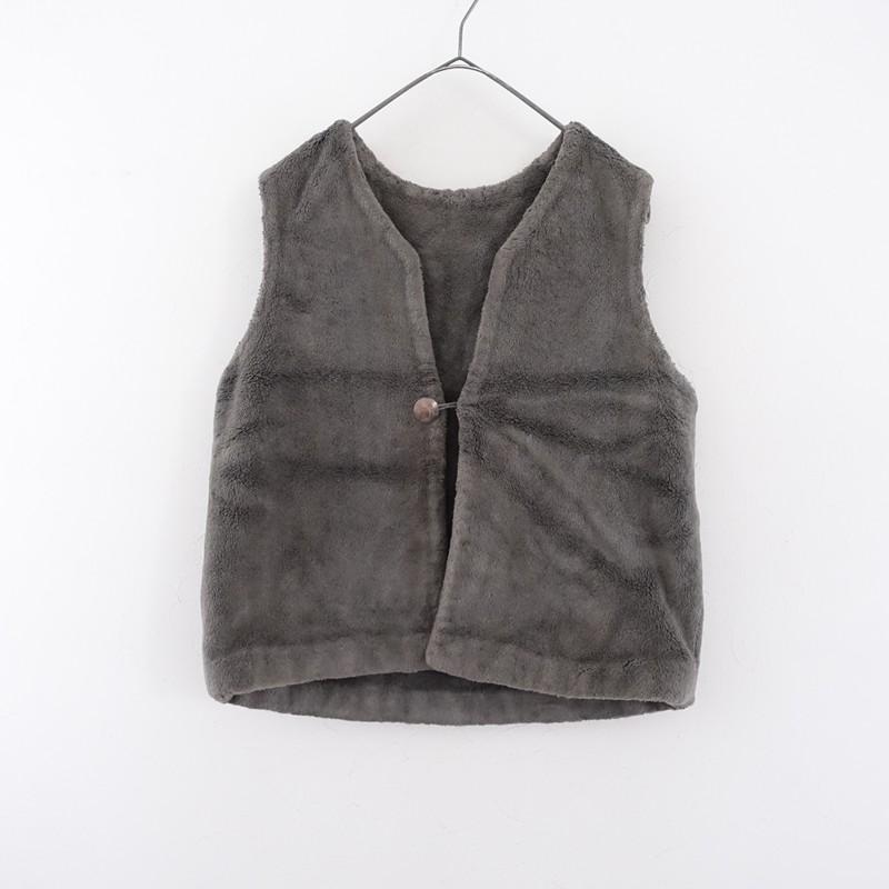 キッタ kitta *FUR VEST オーガニックコットンファーベスト*グレー
