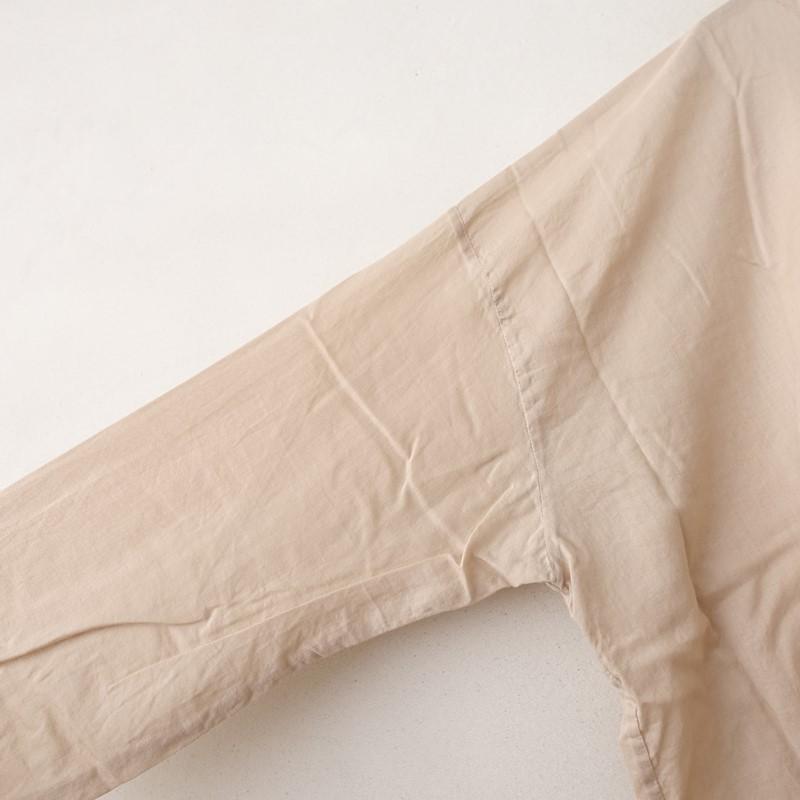 2023SS/定価1.7万】ヨリ Yoli *シンプルワイドブラウス*Fベージュ