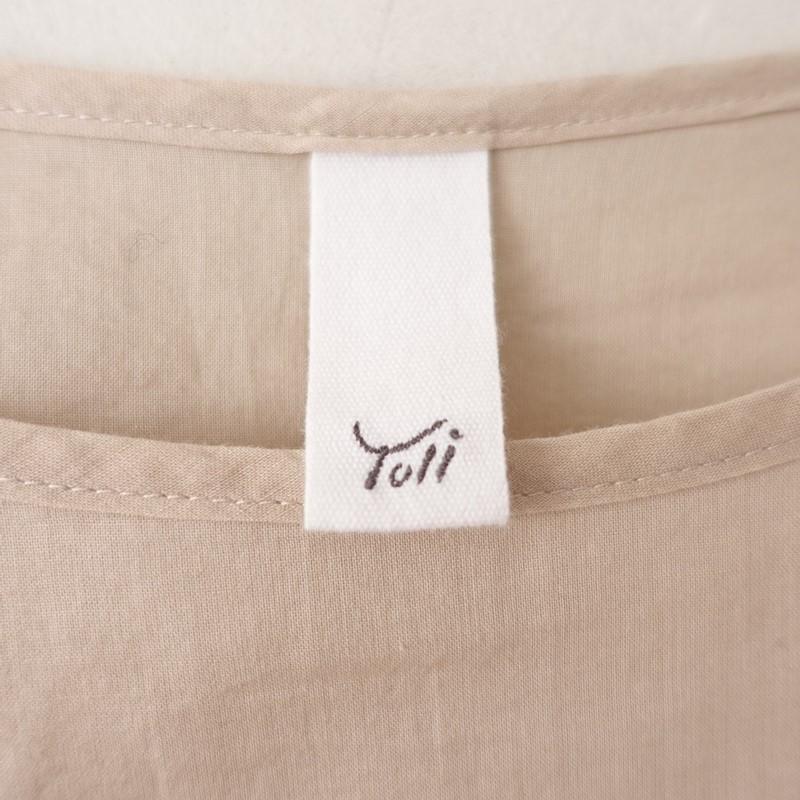 2023SS/定価1.7万】ヨリ Yoli *シンプルワイドブラウス*Fベージュ