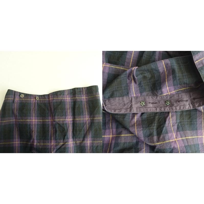 キャピタル　ウールタータンチェックサルエルパンツ サイズ1 KAPITAL KAPITAL（キャピタル） *フロントラップタータンチェックサルエル