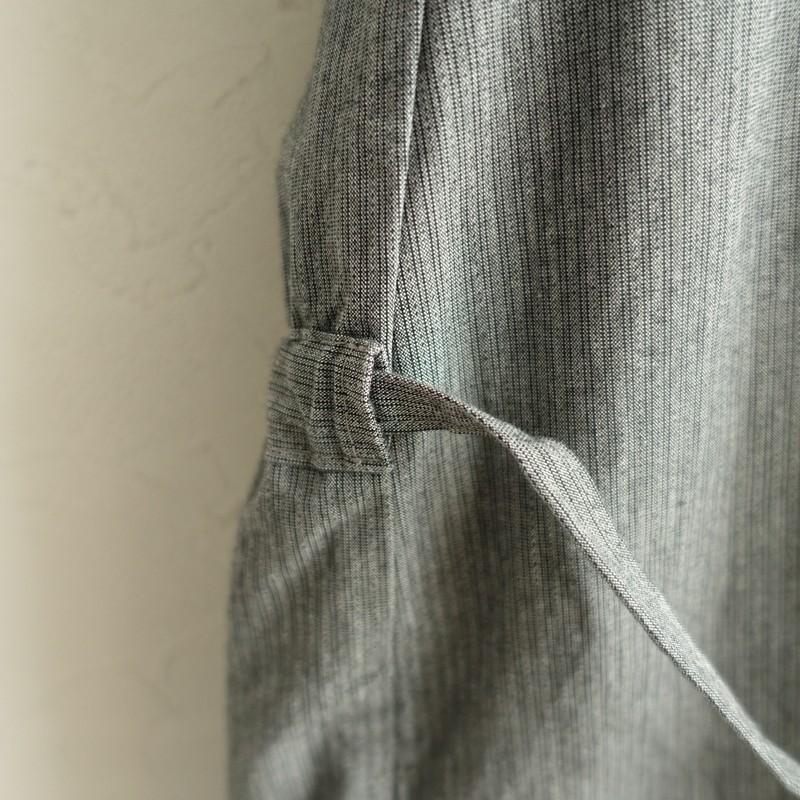 FRANK LEDER フランクリーダー ワンピース グレー ドイツ製 S FRANK LEDER（フランクリーダー） *バンドカラードローストリング