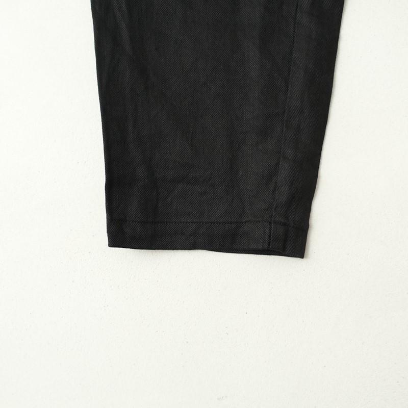 リゼッタ Lisette *リネンレーヨンツイルテーパードパンツ*38ブラック