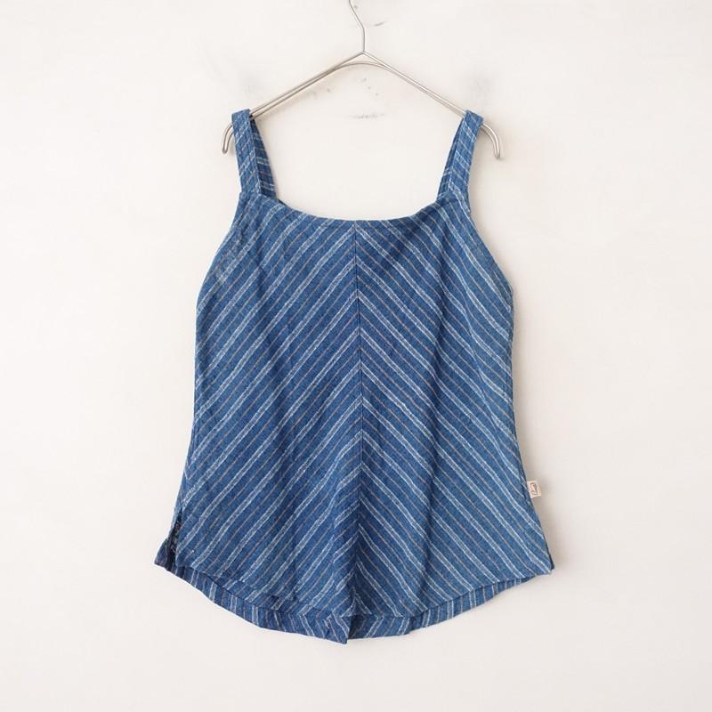 Usaato 草木染め コットン プルオーバーシャツ 手織り うさとの服 美品 うさとの服 綿 うーさんシャツ ① 藍染 草木染め usaato ウサト