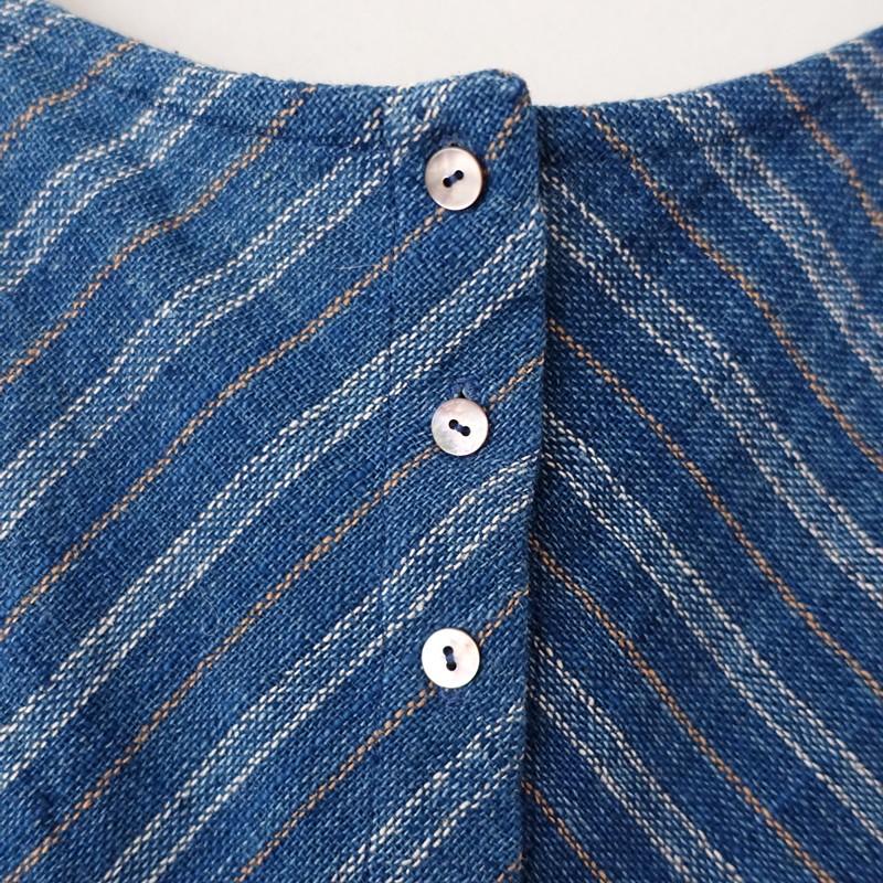 Usaato 草木染め コットン プルオーバーシャツ 手織り うさとの服 Usaato 草木染め コットン プルオーバーシャツ 手織り うさとの服