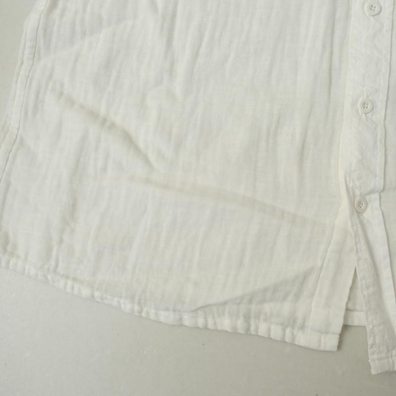 中川政七商店 綿麻ガーゼの休日シャツ 白 綿麻ガーゼの休日シャツ｜衣料品｜中川政七商店 公式サイト