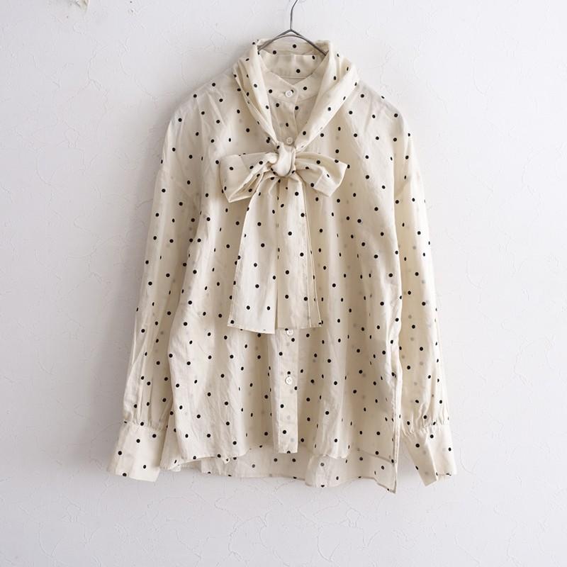 DRESSTERIOR（ドレステリア） *ドットフロッキープリントシャツ 