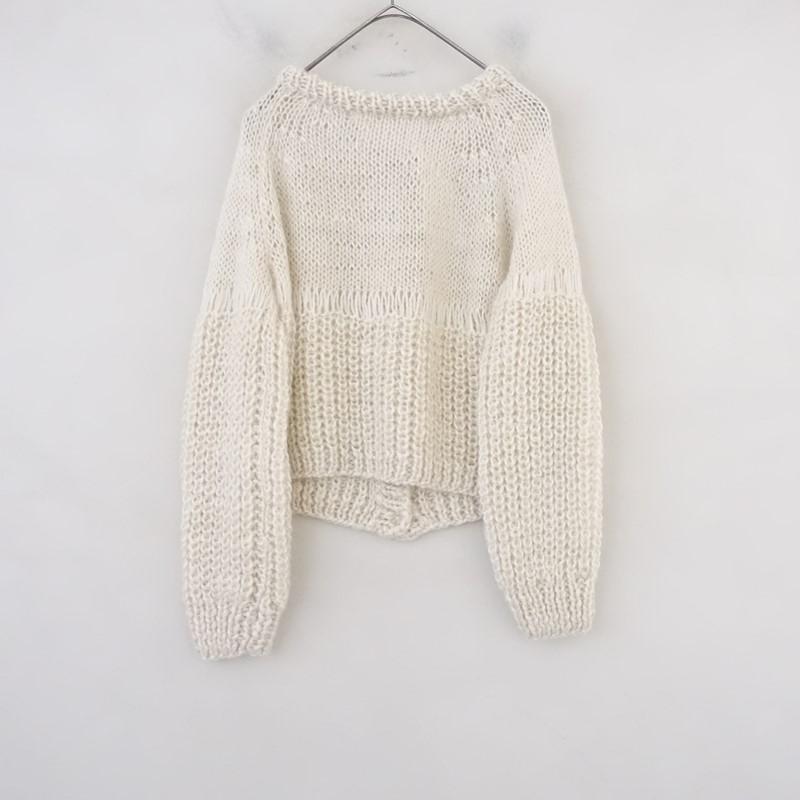 マイディ MAYDI *モヘヤハンドメイドニットショート丈カーディガン*S  