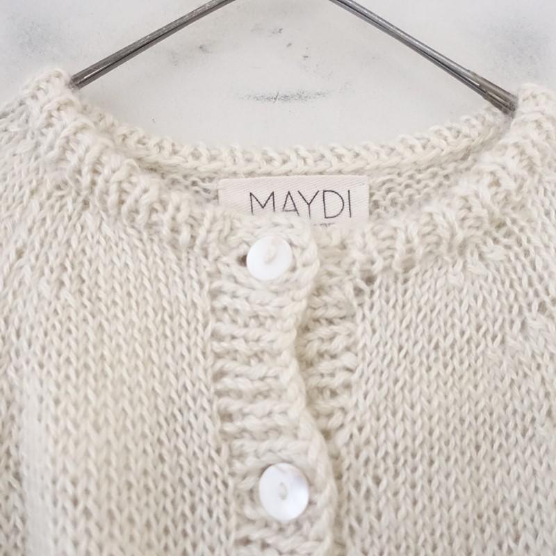 マイディ MAYDI *モヘヤハンドメイドニットショート丈カーディガン*S
