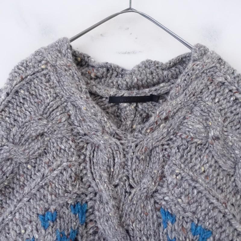 ARCHI（アーキ） *ウールジャカード&ケーブルニットプルオーバー