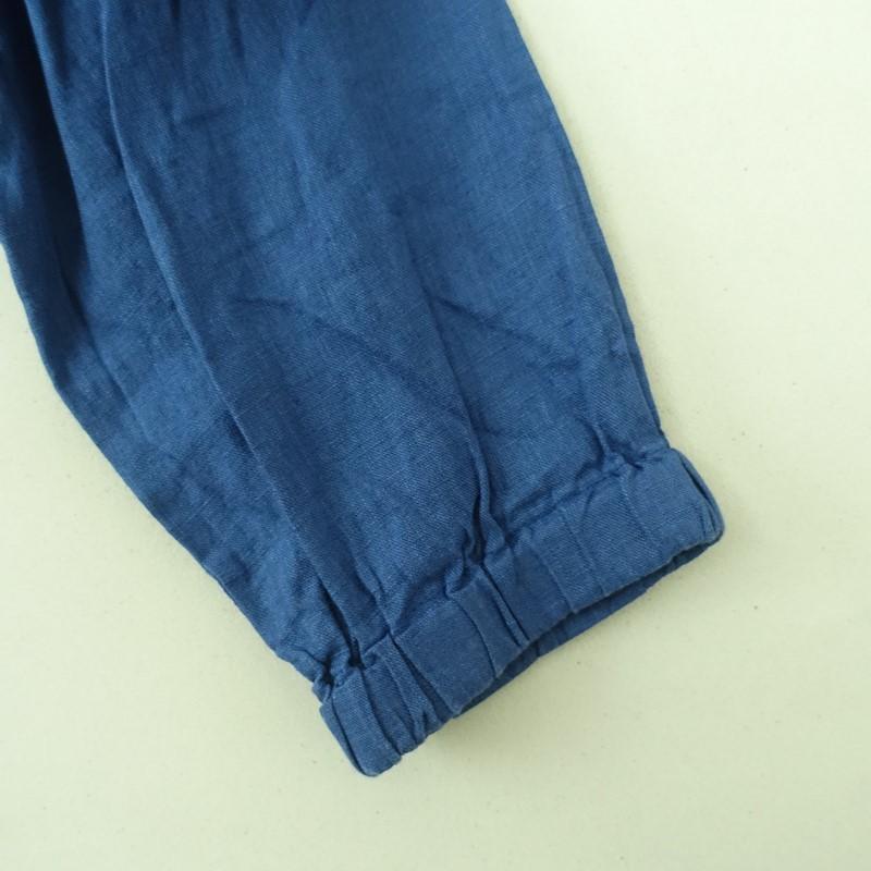 フォグリネンワーク fog linen work *リネン前ボタンワンピース*ブルー