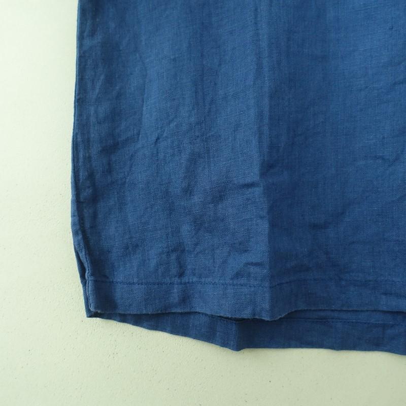 フォグリネンワーク fog linen work *リネン前ボタンワンピース*ブルー