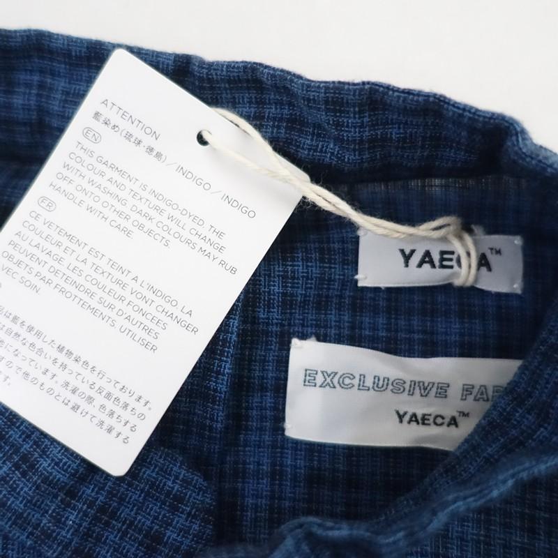 YAECA（ヤエカ） *69107/インディゴチェックプルオーバーシャツ*S