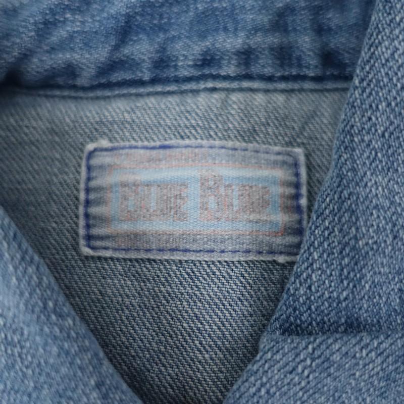 BLUE BLUE（ブルーブルー） *リペア加工ソフトデニムウエスタンシャツ