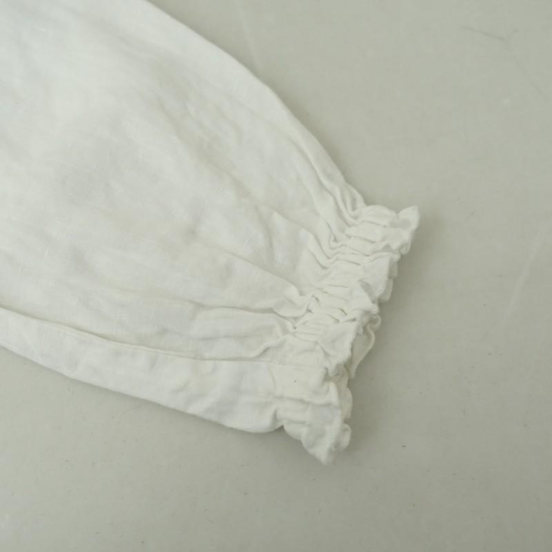 nest Robe（ネストローブ） *定番リネンスタンドフリルブラウス*F 