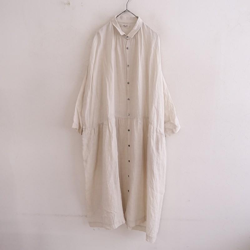 イチアンティークス　リネンボイルローウエストギャザーワンピース　春夏 ICHI Antiquites イチ アンティークス ICHI Antiquite's *リネンボイル