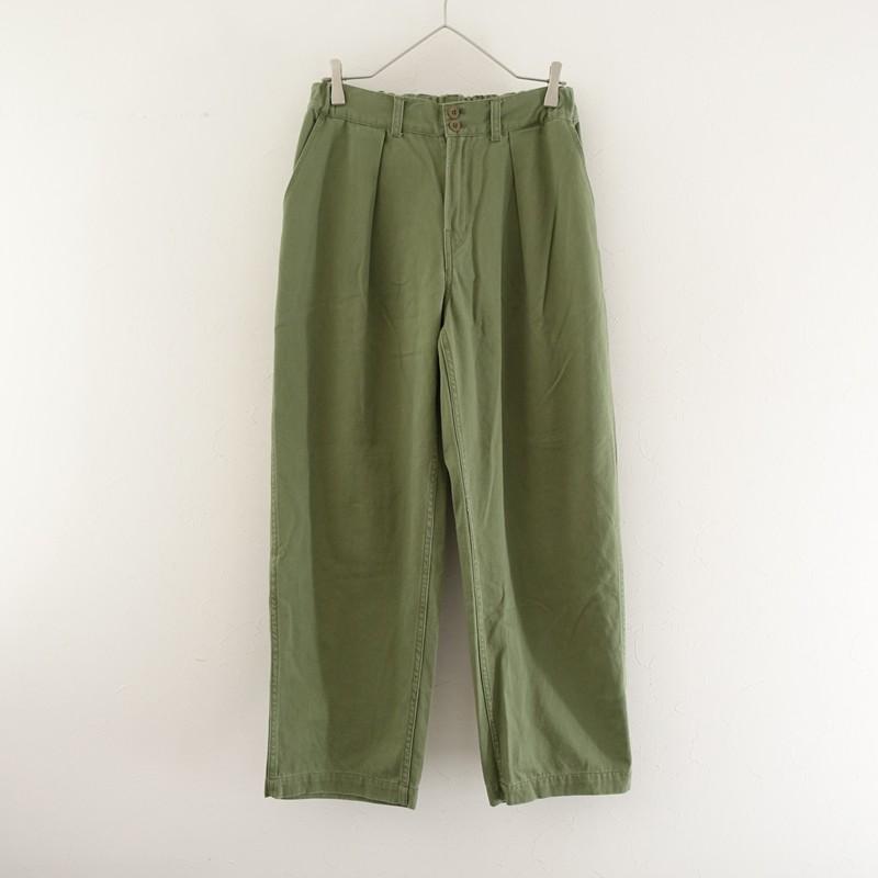 定価1.9万】レリル lelill *ベーシックチノパンツ*38オリーブグリーン