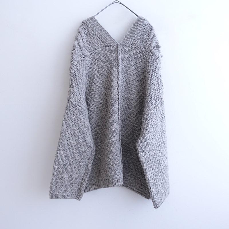 nestRobe ネストローブ　ペルーニット　ポップコーンケーブルプルオーバー nest Robe（ネストローブ） 【定価3.7万】ネストローブ *ペルーニット