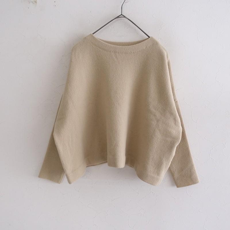2024AW/定価3.7万】ヨリ Yoli*Short knit*Fウールカシミヤニットプル