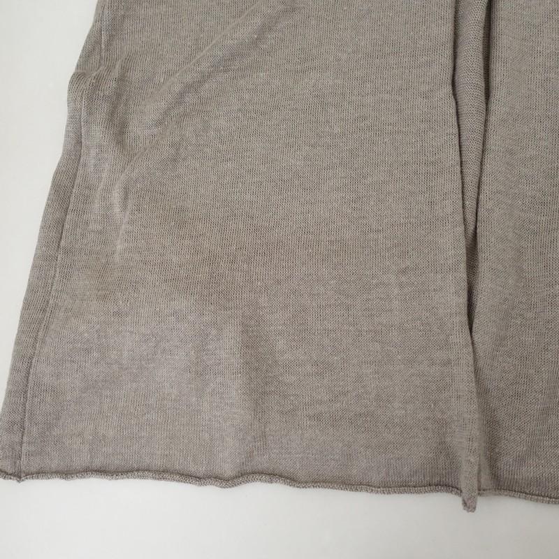 ■新品■evam evaエヴァムエヴァ■麻リネンニットカーディガンブラウン茶 evam eva vie エヴァムエヴァ *リネンニットルーズロングカーディガン