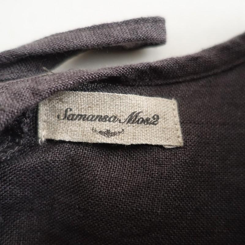 【希少】sacai　ドッキング バックレース チュニック ワンピース リネン混 Samansa Mos2（サマンサモスモス） *バックレースアップリネンフレンチ
