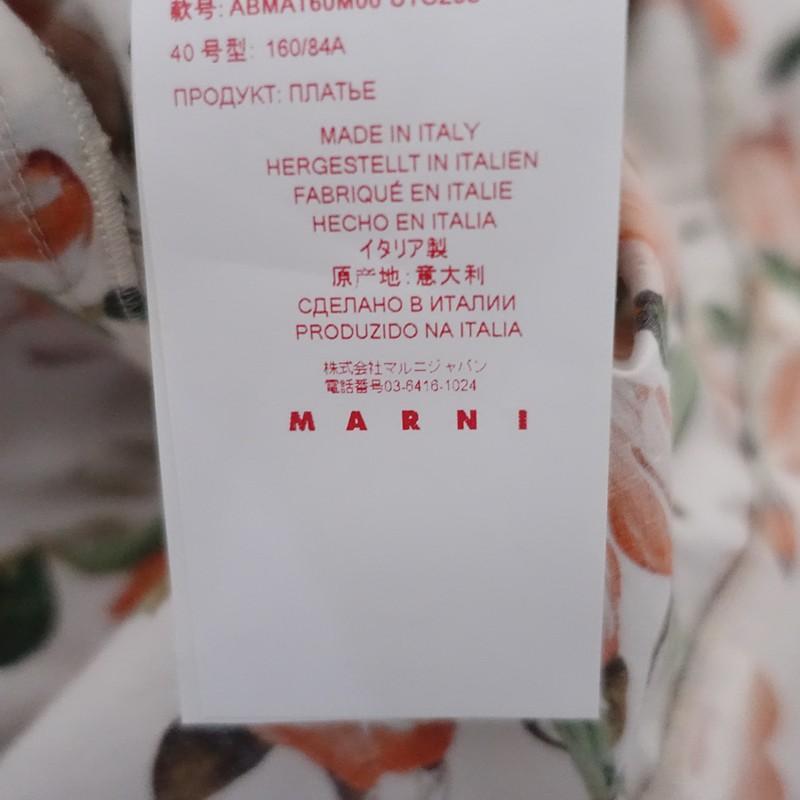 マルニ MARNI *フローラルノースリーブティアードサーキュラドレス*40 