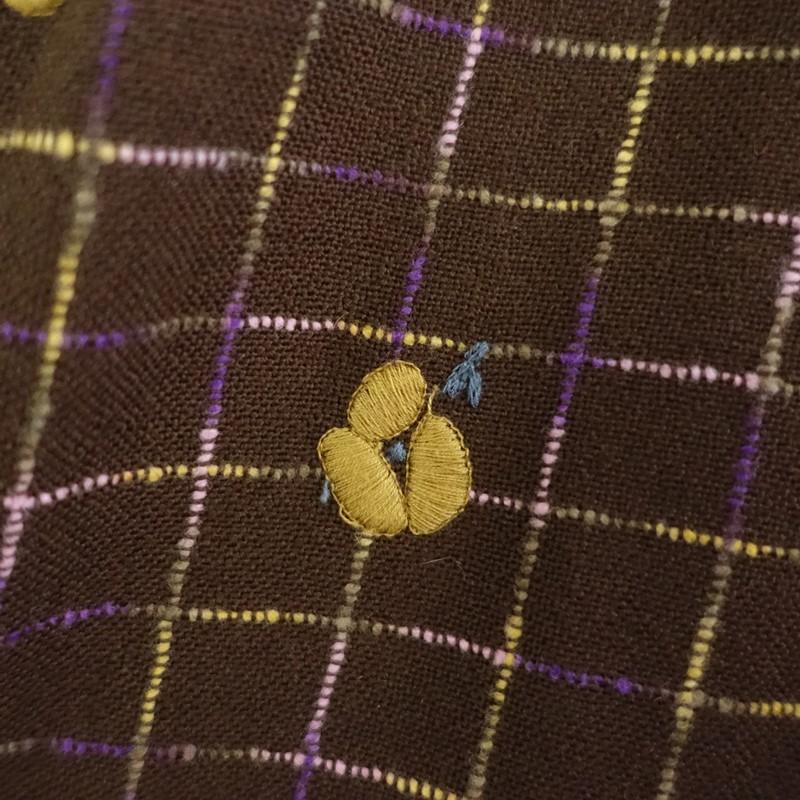 ミナペルホネン mina perhonen *ohayoウールエンブロイダリーノースリーブワンピース*38花柄刺繍ジャンスカ(2-2602-467)【22C62】_6