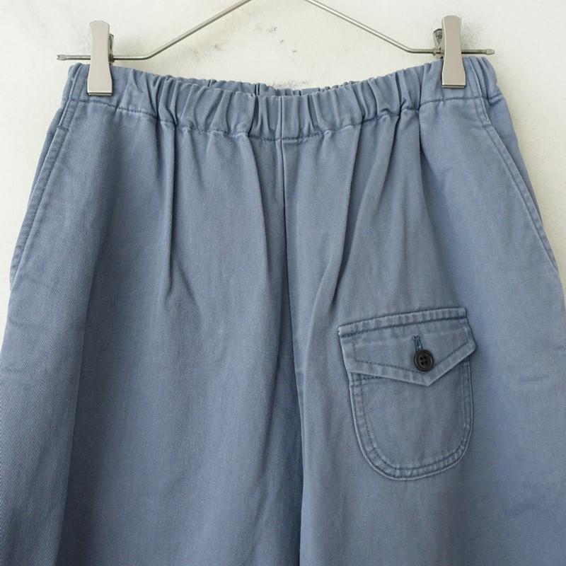 ゴーシュ *カツラギワイドパンツ*2スモークブルーコットンツイル