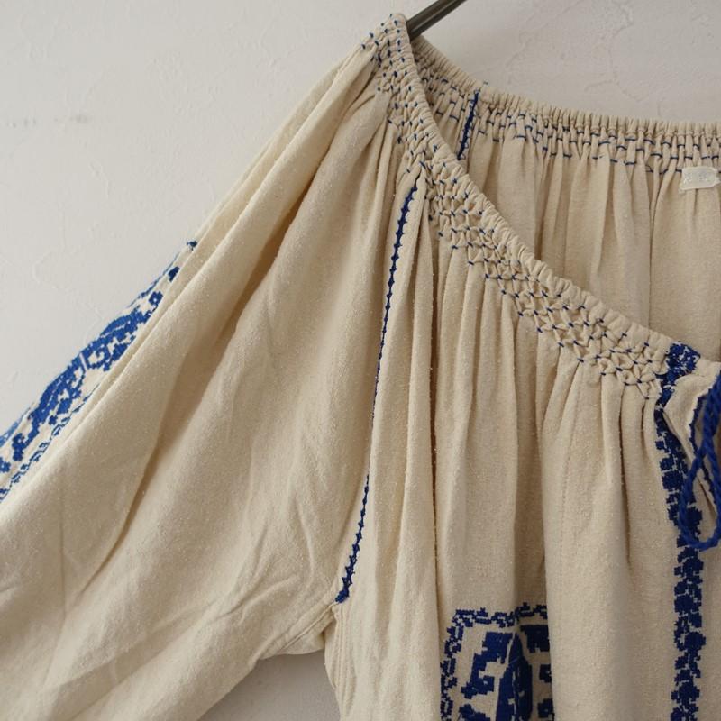 CLOTH&CROSS クロス＆クロス *シルクネップクロスハンド刺繍ワンピース