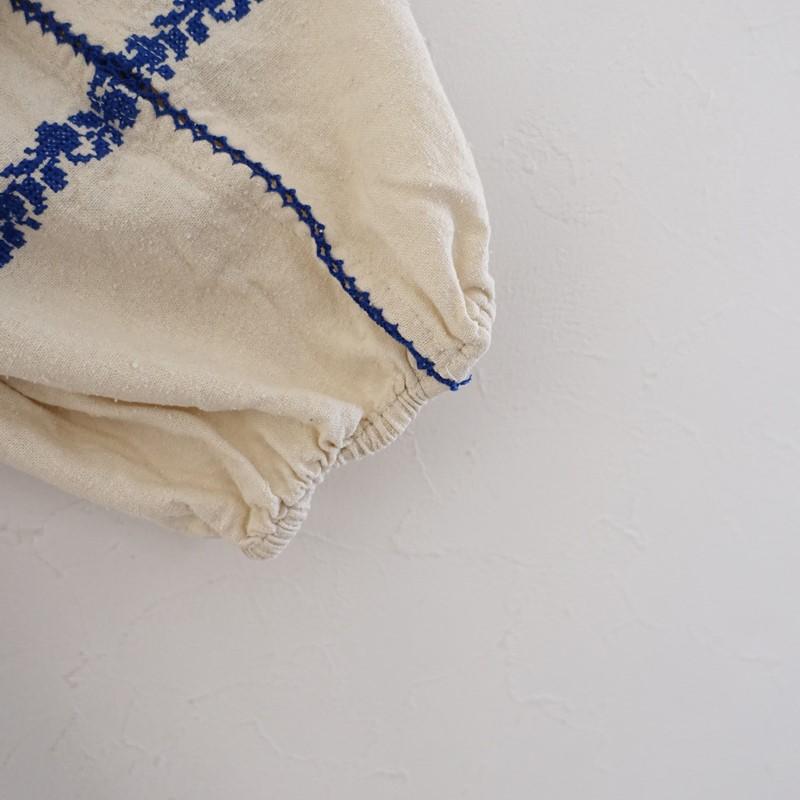 CLOTH&CROSS クロス＆クロス *シルクネップクロスハンド刺繍ワンピース