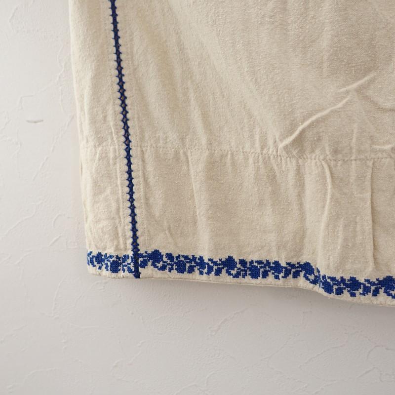 CLOTH&CROSS クロス＆クロス *シルクネップクロスハンド刺繍ワンピース