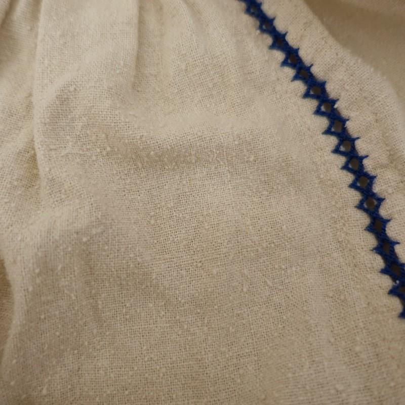 CLOTH&CROSS クロス＆クロス *シルクネップクロスハンド刺繍ワンピース