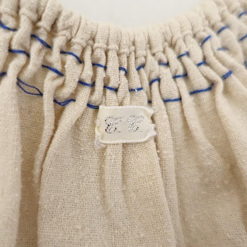 CLOTH&CROSS クロス＆クロス *シルクネップクロスハンド刺繍ワンピース