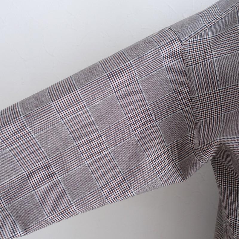 loin. 【美品】ロワン *キーネックグレンチェックベルテッドワンピース