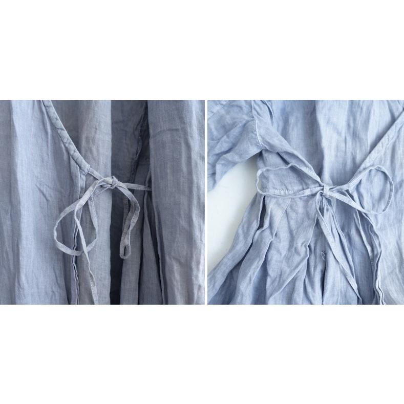 完売‼︎【ネストローブ】nest Robeリネンスカラップ刺繍ワンピース　日本製 nest Robe（ネストローブ） *リネンスカラップ刺繍カシュクール